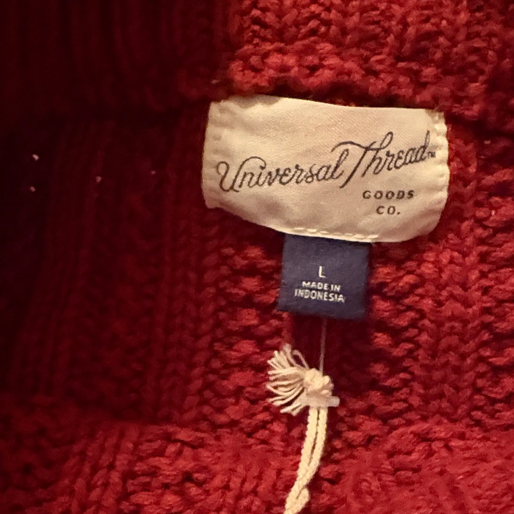 Universal thread Rust colored Ribbed Knit Sweater. Large - Picture 4 of 6
